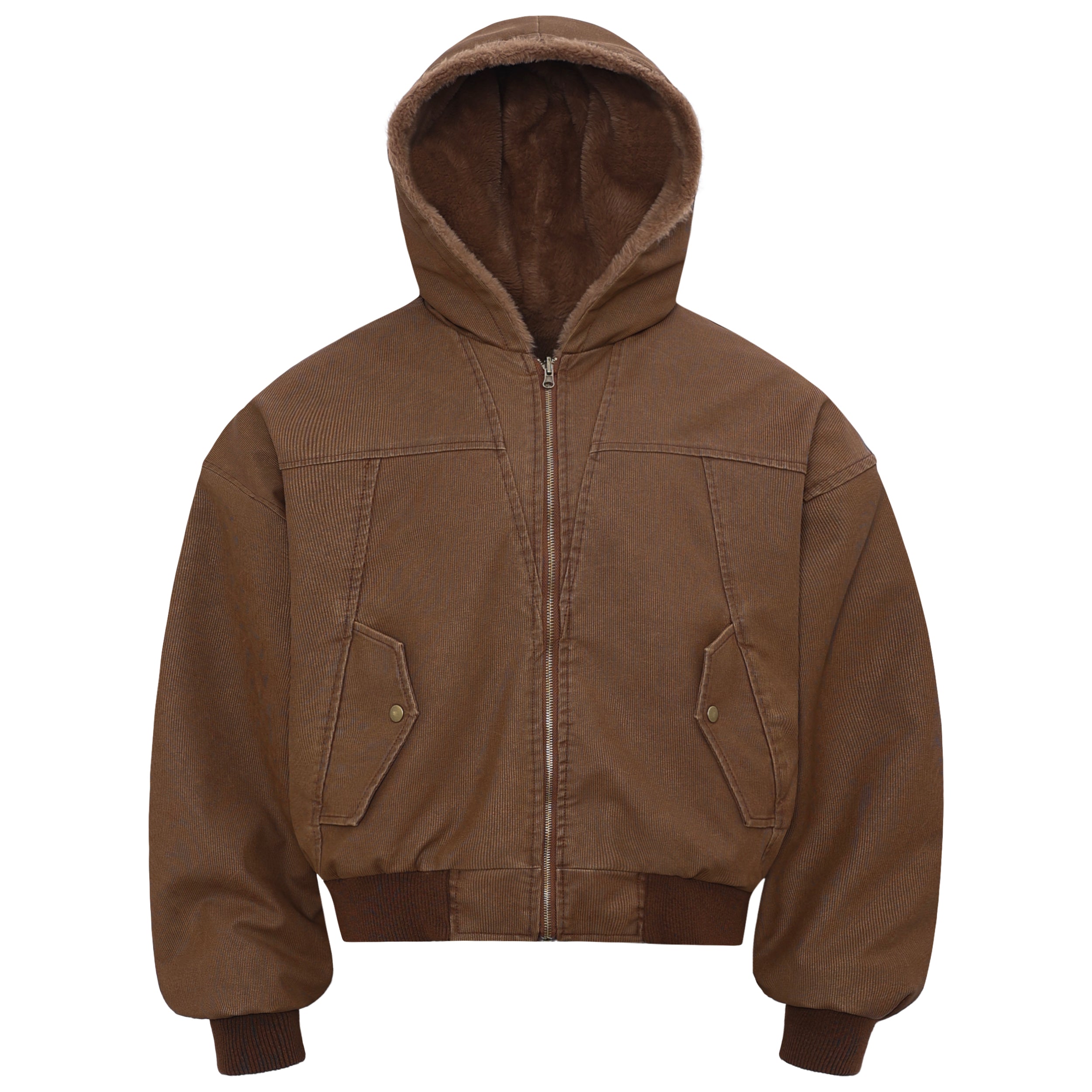 Reversible Faux Rabbit Fur Jacket