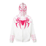 American Retro Embroidered Zipper Trendy Hoodie