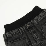 Patchwork Drawstring Jeans