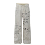 Minimalist Letter Jeans