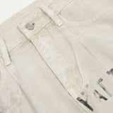 Minimalist Letter Jeans