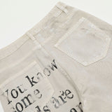 Minimalist Letter Jeans