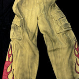 Flame Embroidered Pants