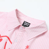 Striped Shirt with Dachshund Print Casual Shirt