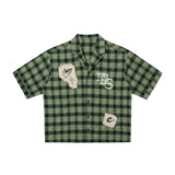 Vintage Patchwork Plaid Shirt