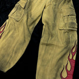 Flame Embroidered Pants