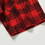 Red and Black Checkered Safety Pin Print Shirt