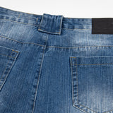 American Distressed Washed Curved Blade Jeans
