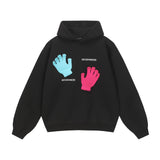American Street Style Glove Decorated Hoodie
