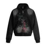 American Street Style Zip-Up Hoodie