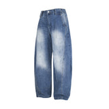 American Distressed Washed Curved Blade Jeans