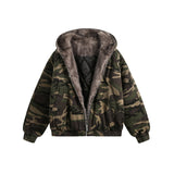 Camo Faux Fur Jacket