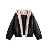 PU Faux Fur Jacket