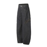Big Pocket Curved Leg Jeans