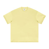 High Street Cotton Drop Shoulder Solid Color Tee