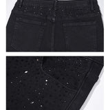 High Street Black Diamond Rivet Jeans