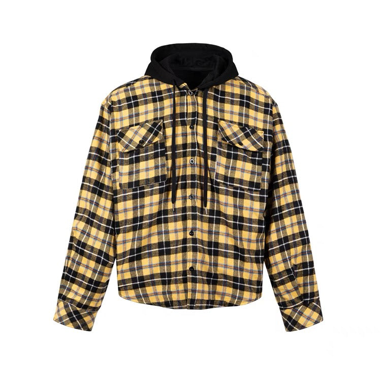 Reversible Hooded Shirt Jacket