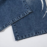 Thorn Print Denim Jeans