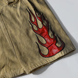 Flame Embroidered Pants