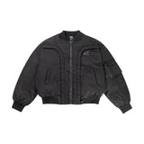 Curved Deconstructed Bomber Jacket