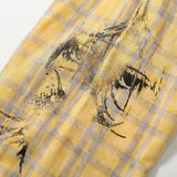 Hand-Painted Plaid Shirt