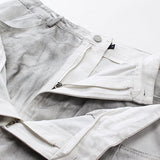 Double Waist Patchwork Distressed Pants