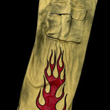 Flame Embroidered Pants